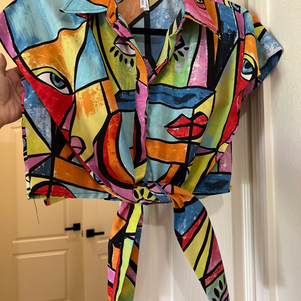 Live 4 Truth Multicolor Abstract Button Down Shirt